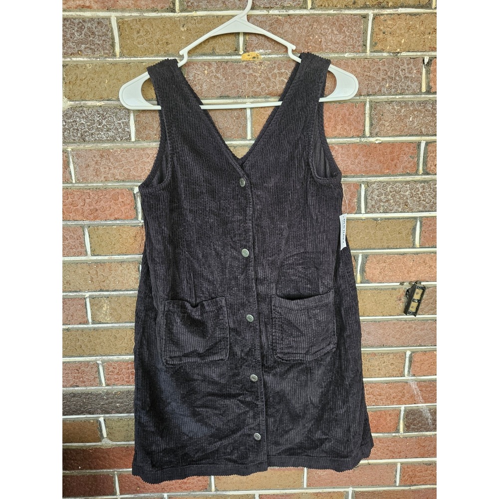 NEW Old Navy Kids Sleeveless Black Corduroy Button Front Dress XL‎ 14-16